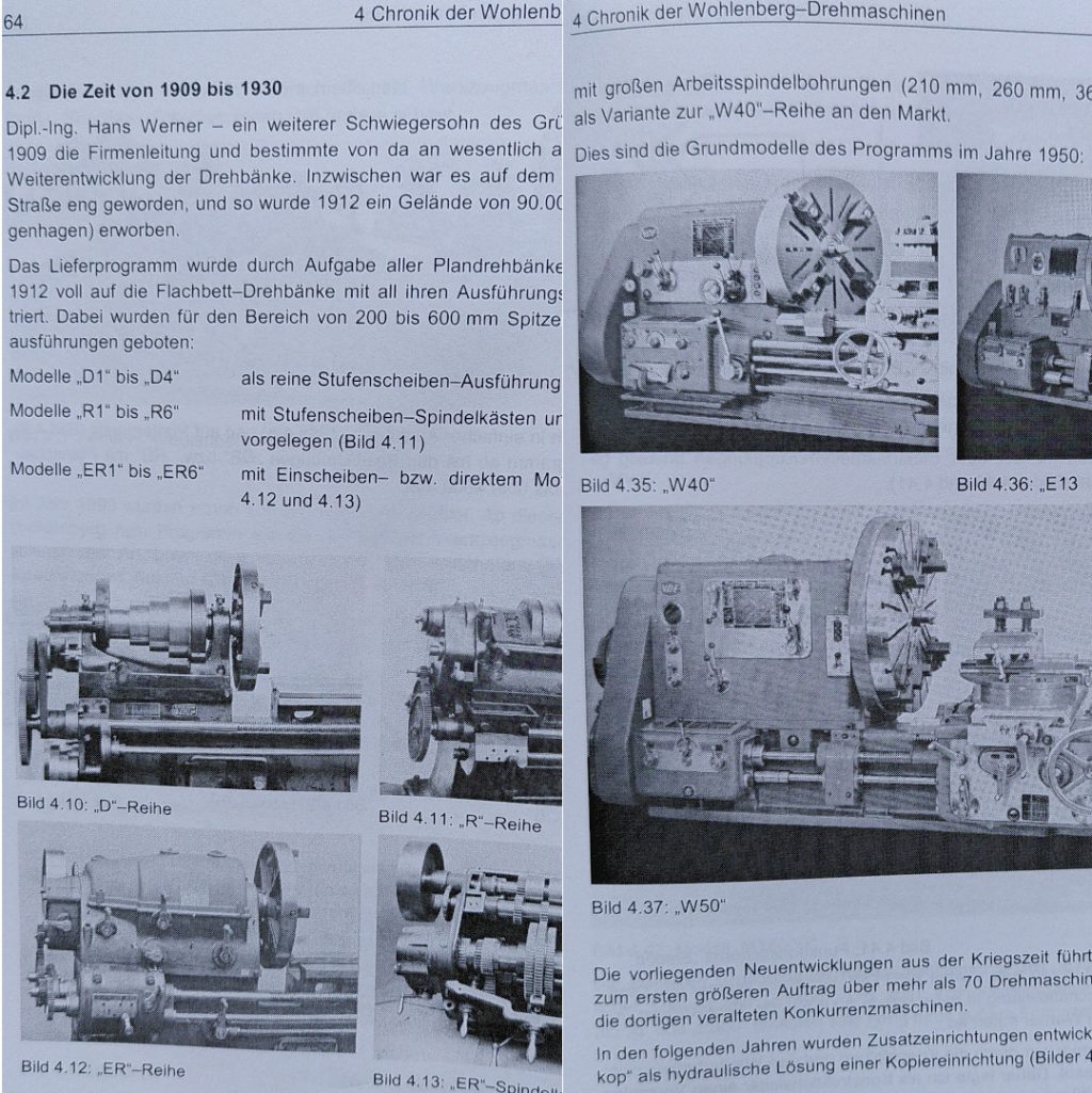 Drehmaschinen mit Scheiben aus den 1920 und 1950er Jahren